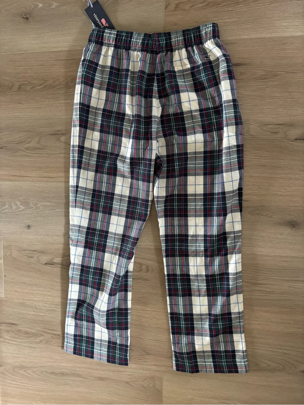 Vineyard Vines Plaid Lounge Pants in Navy, Cream, Red & Green